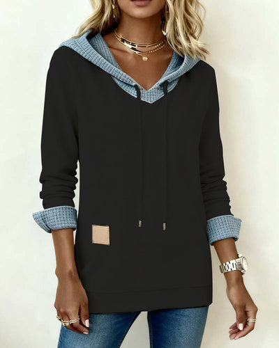 Julia® | Casual Hoodie Sweatshirt with Waffle Inserts