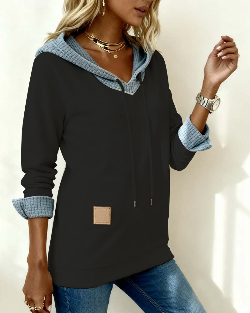 Julia® | Casual Hoodie Sweatshirt with Waffle Inserts