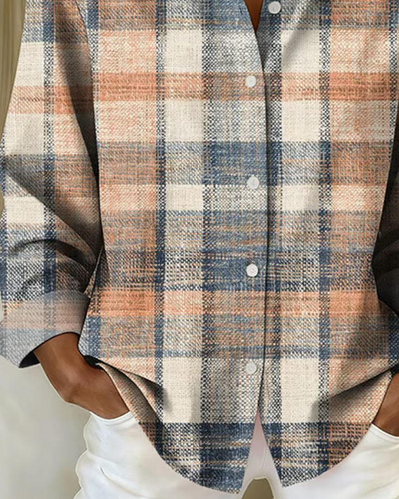 Tess® | Vintage-style shirt with check pattern