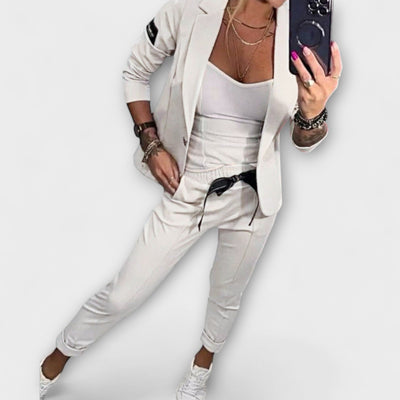 Victoria | Elegant Set of Top, Jacket, and Trousers