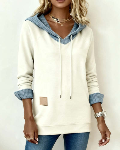 Julia® | Casual Hoodie Sweatshirt with Waffle Inserts