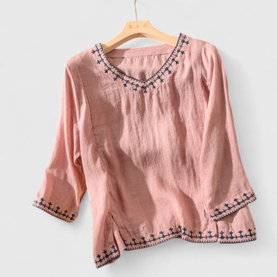 Victoria | Elegant V-Neck Blouse