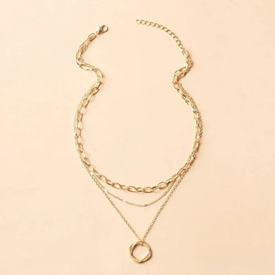 Victoria | Retro Gold Layered Necklace