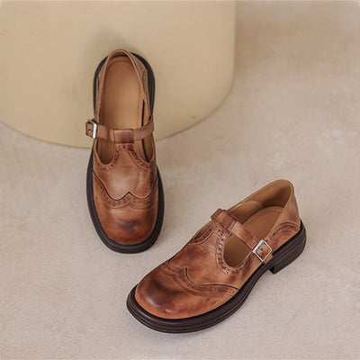 Victoria | Elegant Leather Mary Janes